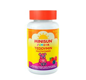 Se Minisun Teddymin Multivitamin Junior 60 gum hos Helsegrossisten.dk
