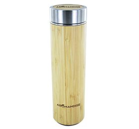 1: NatureSource Termoflaske m. tefilter bambus/rustfri stål 450 ml • 1 stk.