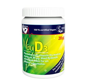 Køb BioSym Veg D3 D-vitamin 20 mcg • 60 kap. - Pris 54.95 kr.