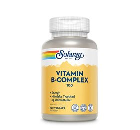 Se Solaray Vitamin B-Complex - 100 kapsler hos Helsegrossisten.dk