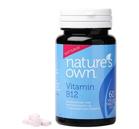 Billede af Natures Own Vitamin B12 Vegan smeltetablet 60 tab. hos Helsegrossisten.dk