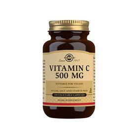 Se Solgar Vitamin C 500mg - 100 kap. DATOVARE 02/2024 hos Helsegrossisten.dk